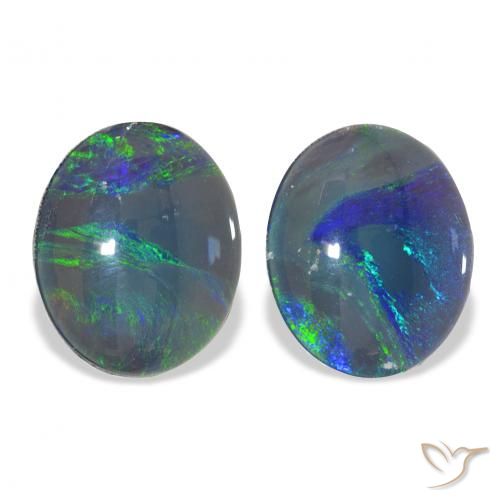 5.60ctw Mehrfarbig Opal-Triplett, Oval, Lichtundurchlässig