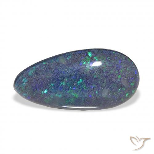 3.74ct Natürlicher Mehrfarbig Opal-Triplett, Birnenform, Lichtundurchlässig