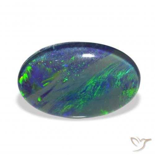 4.27ct Natürlicher Mehrfarbig Opal-Triplett, Oval, Lichtundurchlässig
