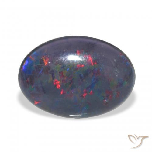 3.66ct Natürlicher Mehrfarbig Opal-Triplett, Oval, Lichtundurchlässig