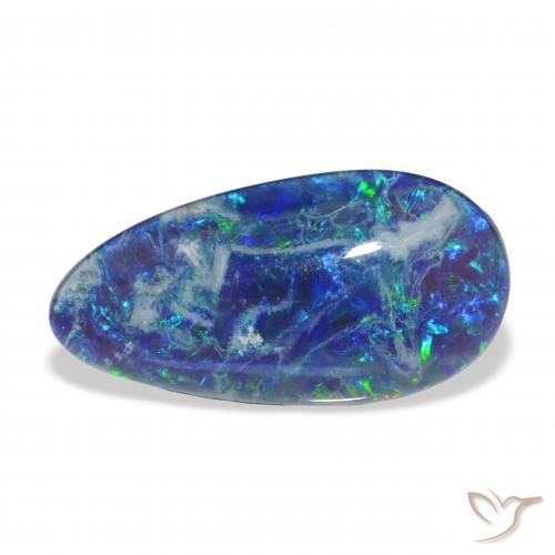 3.93ct Natürlicher Mehrfarbig Opal-Triplett, Birnenform, Lichtundurchlässig