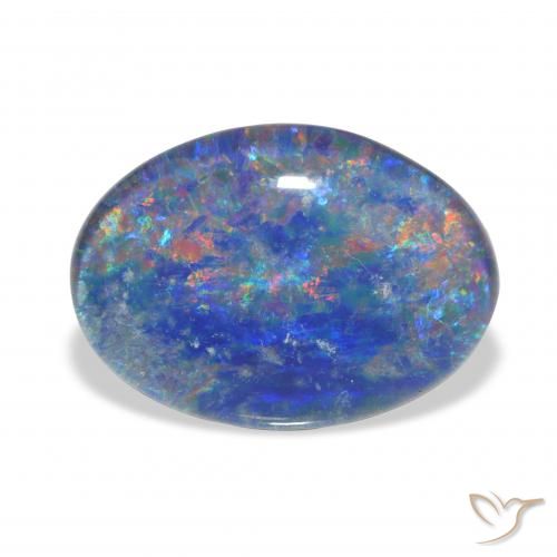 3.84ct Natürlicher Mehrfarbig Opal-Triplett, Oval, Lichtundurchlässig
