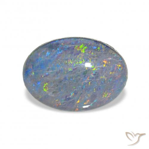3.88ct Mehrfarbig Opal-Triplett, Oval, Lichtundurchlässig