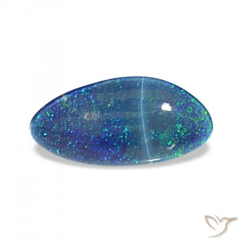 3.30ct Mehrfarbiges Blau Opal-Triplett, Fantasie, Lichtundurchlässig