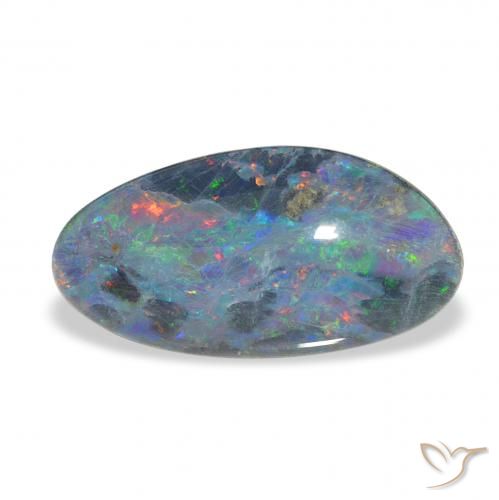 4.20ct Mehrfarbig Opal-Triplett, Fantasie, Lichtundurchlässig