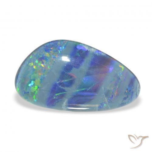 7.90ct Mehrfarbig Opal-Triplett, Fantasie, Lichtundurchlässig