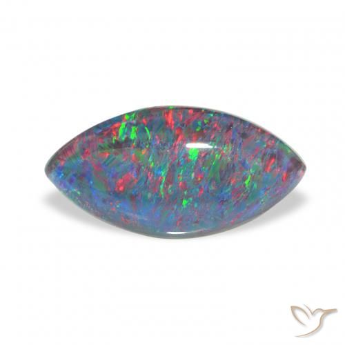 1.90ct Mehrfarbig Opal-Triplett, Marquise, Lichtundurchlässig