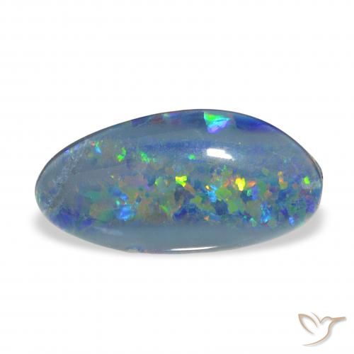 3.60ct Mehrfarbig Opal-Triplett, Fantasie, Lichtundurchlässig