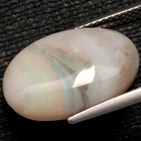 6,06 ctw natürlicher mehrfarbiger Opal, Transparent, Transparent / Lichtdurchlässig