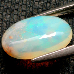 1,68 ctw natürlicher mehrfarbiger Opal, Transparent, Transparent / Lichtdurchlässig