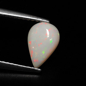 0,86 ctw natürlicher mehrfarbiger Opal, Birnenform, Lichtundurchlässig