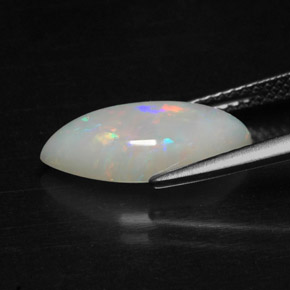 2,22 ctw natürlicher mehrfarbiger Opal, Transparent, Transparent / Lichtdurchlässig