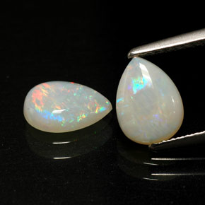  ct natürliche mehrfarbiger Opal-Edelsteine, Transparent, Transparent / Lichtdurchlässig