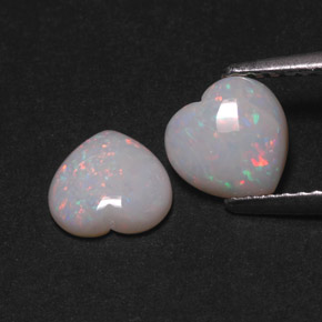  ct natürliche mehrfarbiger Opal-Edelsteine, Herzform, Lichtundurchlässig