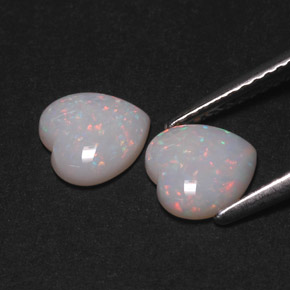  ct natürliche mehrfarbiger Opal-Edelsteine, Herzform, Lichtundurchlässig