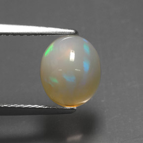 2,07 ctw natürlicher mehrfarbiger Opal, Transparent, Transparent / Lichtdurchlässig