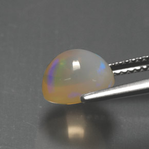 2,07 ctw natürlicher mehrfarbiger Opal, Transparent, Transparent / Lichtdurchlässig