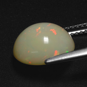 2,99 ctw natürlicher mehrfarbiger Opal, Oval Schliff, Lichtdurchlässig