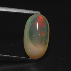2,78 ctw natürlicher mehrfarbiger Opal, Oval Schliff, Lichtdurchlässig