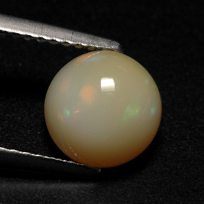 1,48 ctw natürlicher mehrfarbiger Opal, Rundschliff, Lichtdurchlässig