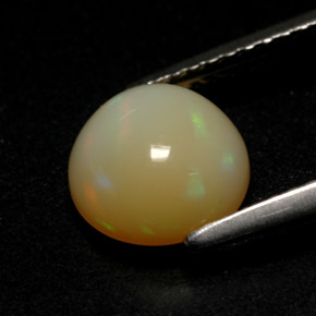 1,48 ctw natürlicher mehrfarbiger Opal, Rundschliff, Lichtdurchlässig
