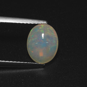 1,35 ctw natürlicher mehrfarbiger Opal, Oval Schliff, Lichtdurchlässig