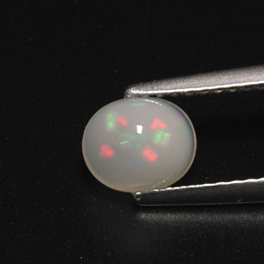0,70 ctw natürlicher mehrfarbiger Opal, Oval Schliff, Lichtdurchlässig