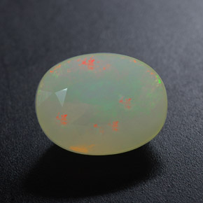 2,90 ctw natürlicher mehrfarbiger Opal, Oval Schliff, Lichtdurchlässig