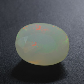 2,90 ctw natürlicher mehrfarbiger Opal, Oval Schliff, Lichtdurchlässig