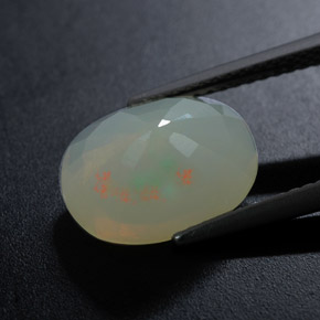 2,90 ctw natürlicher mehrfarbiger Opal, Oval Schliff, Lichtdurchlässig