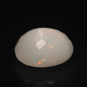 3,14 ctw natürlicher mehrfarbiger Opal, Oval Schliff, Lichtdurchlässig