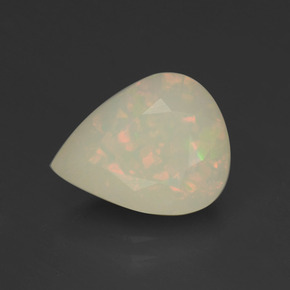 2,85 ctw natürlicher mehrfarbiger Opal, Birnenform, Lichtdurchlässig