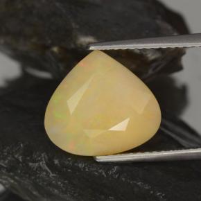 3,17 ctw natürlicher mehrfarbiger Opal, Birnenform, Lichtdurchlässig