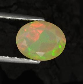 1,57 ctw natürlicher mehrfarbiger Opal, Oval Schliff, Lichtdurchlässig