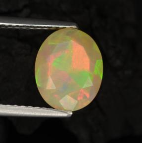 1,57 ctw natürlicher mehrfarbiger Opal, Oval Schliff, Lichtdurchlässig