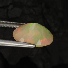 1,57 ctw natürlicher mehrfarbiger Opal, Oval Schliff, Lichtdurchlässig