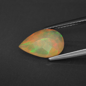 1,70 ctw natürlicher mehrfarbiger Opal, Transparent, Transparent / Lichtdurchlässig