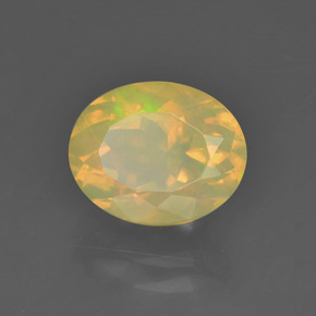 1,85 ctw natürlicher mehrfarbiger Opal, Oval Schliff, Transparent