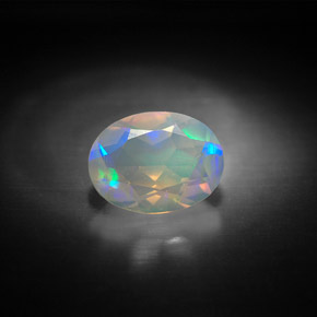 0,92 ctw natürlicher mehrfarbiger Opal, Transparent, Transparent / Lichtdurchlässig