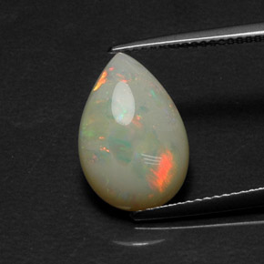 4,17 ctw natürlicher mehrfarbiger Opal, Transparent, Transparent / Lichtdurchlässig