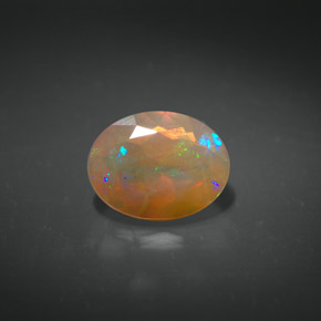 1,06 ctw natürlicher mehrfarbiger Opal, Transparent, Transparent / Lichtdurchlässig