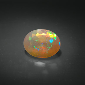 1,06 ctw natürlicher mehrfarbiger Opal, Transparent, Transparent / Lichtdurchlässig