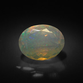 1,35 ctw natürlicher mehrfarbiger Opal, Transparent, Transparent / Lichtdurchlässig