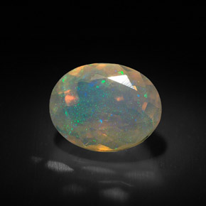 1,35 ctw natürlicher mehrfarbiger Opal, Transparent, Transparent / Lichtdurchlässig