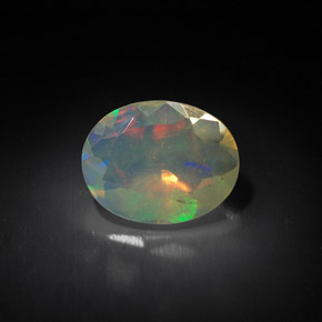 1,31 ctw natürlicher mehrfarbiger Opal, Transparent, Transparent / Lichtdurchlässig