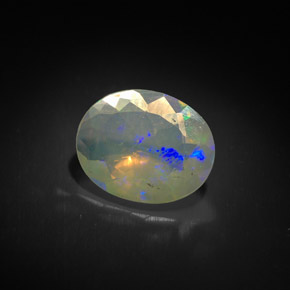 1,31 ctw natürlicher mehrfarbiger Opal, Transparent, Transparent / Lichtdurchlässig
