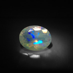 1,20 ctw natürlicher mehrfarbiger Opal, Transparent, Transparent / Lichtdurchlässig