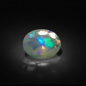 1,20 ctw natürlicher mehrfarbiger Opal, Transparent, Transparent / Lichtdurchlässig
