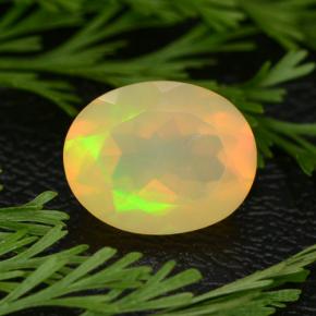 1,69 ctw natürlicher gelber Opal, Oval Schliff, Lichtdurchlässig