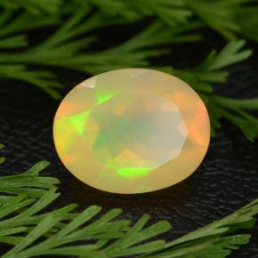 1,69 ctw natürlicher gelber Opal, Oval Schliff, Lichtdurchlässig